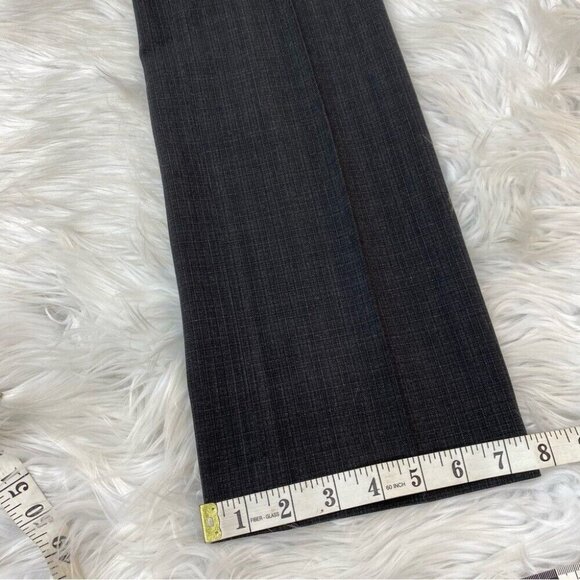 T‎ Tahari Women’s Grey Plaid Semi Flare Bottom Career Wool Trousers 2/W29/L33 - Picture 11 of 14